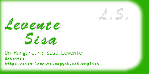 levente sisa business card